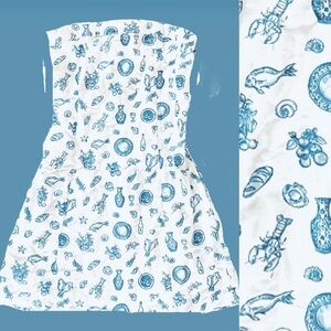 Jessica Simpson Coastal Vibes Beach Cruise mini Dress size Large L NWT straps